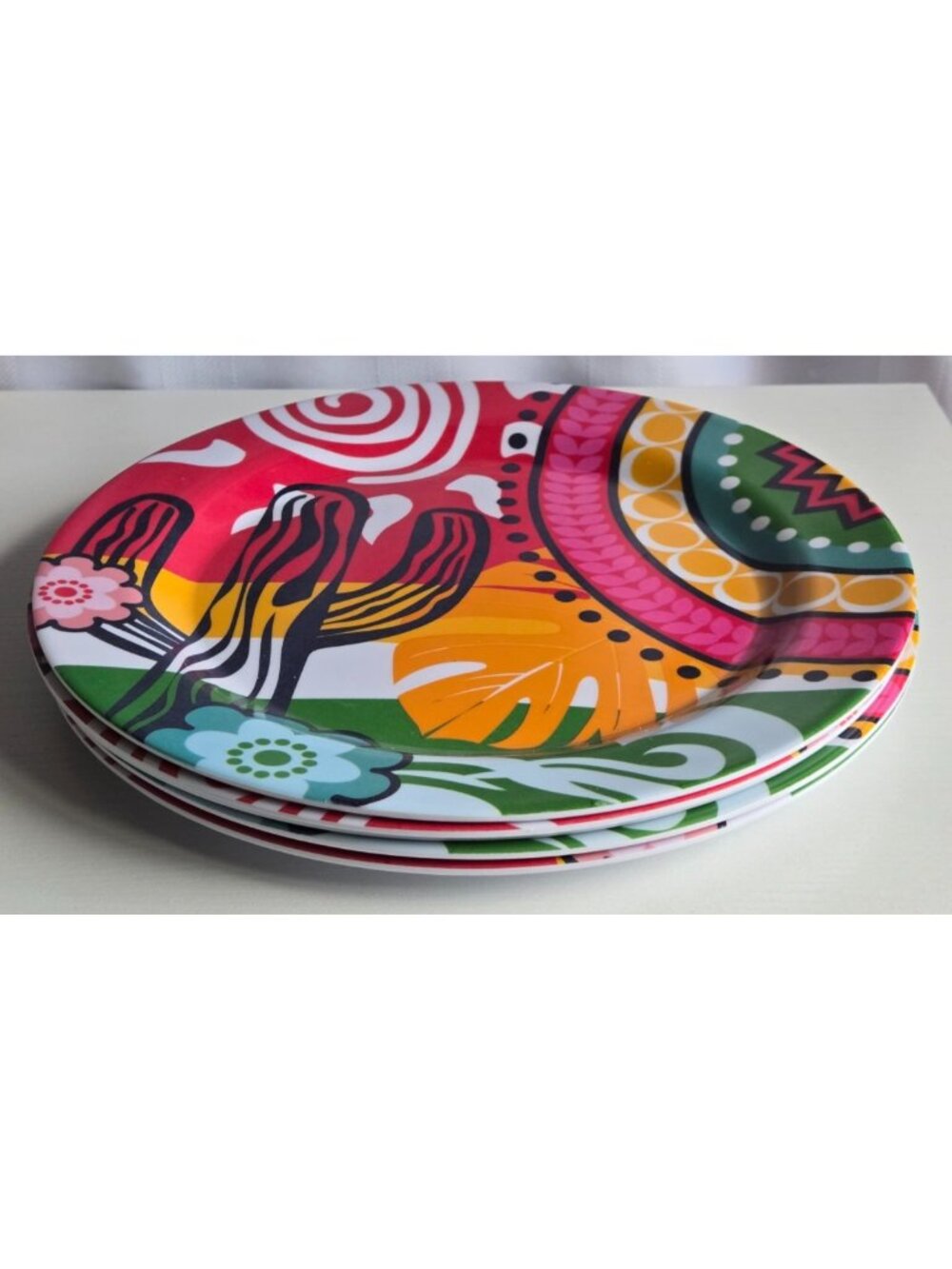 Stephan Roberts' Home Collection 11-inch Viva Mexico Melamine Plates Set Of 5 - Picture 3 of 6